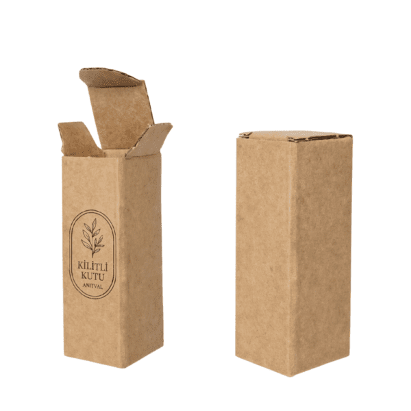 3x3x8 cm Kraft Kutu Fiyatları, Küçük Hacimli Paketleme Kutusu, Tek Oluklu Kilitli Kutu modelleri ve fiyatları Birikim Baskı'da