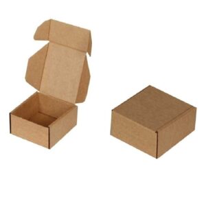 5x5x4 Kraft Kutu Modelleri, Tek Oluklu Kilitli Kutu, Ekonomik Kraft Kutu Fiyatları Birikim Baskı'da