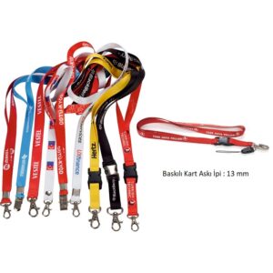 Dayanıklı Personel Kart İpi, Çelik Klipsli Askı İpi modelleri birikim baskıda