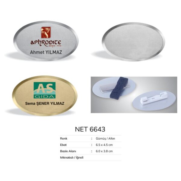 Mıknatıslı lüks metal isimlik