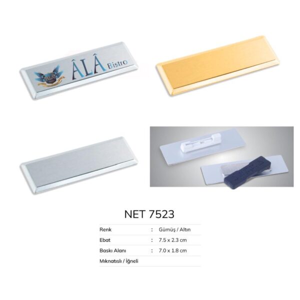 Mıknatıslı lüks metal isimlik