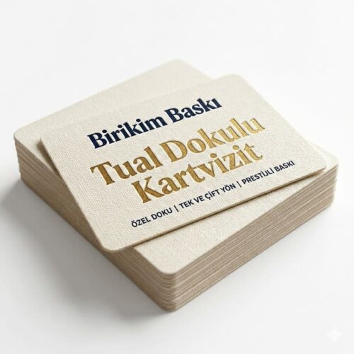 Tuale Dokulu Kartvizit | Tek ve Çift Yön Seçenekli