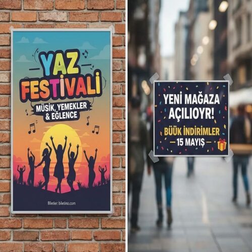 49x69 cm Orta Boy Reklam Afişi