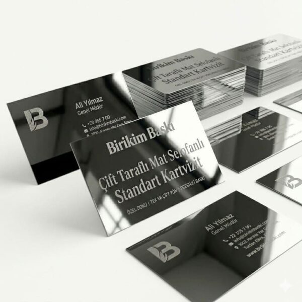 Çift Taraflı Mat Selofonlu Standart Kartvizit