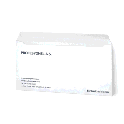 Diplomat Zarf Baskı 10.5x24 cm – 110 gr Tek Renk