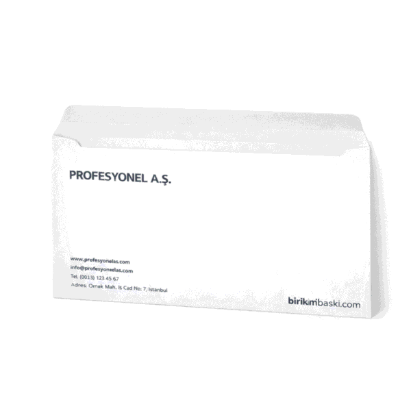 Diplomat Zarf Baskı 10.5x24 cm – 110 gr Tek Renk