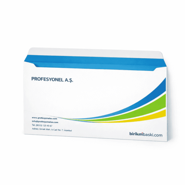 Renkli Diplomat Zarf Baskı 10.5x24 cm – 110 gr